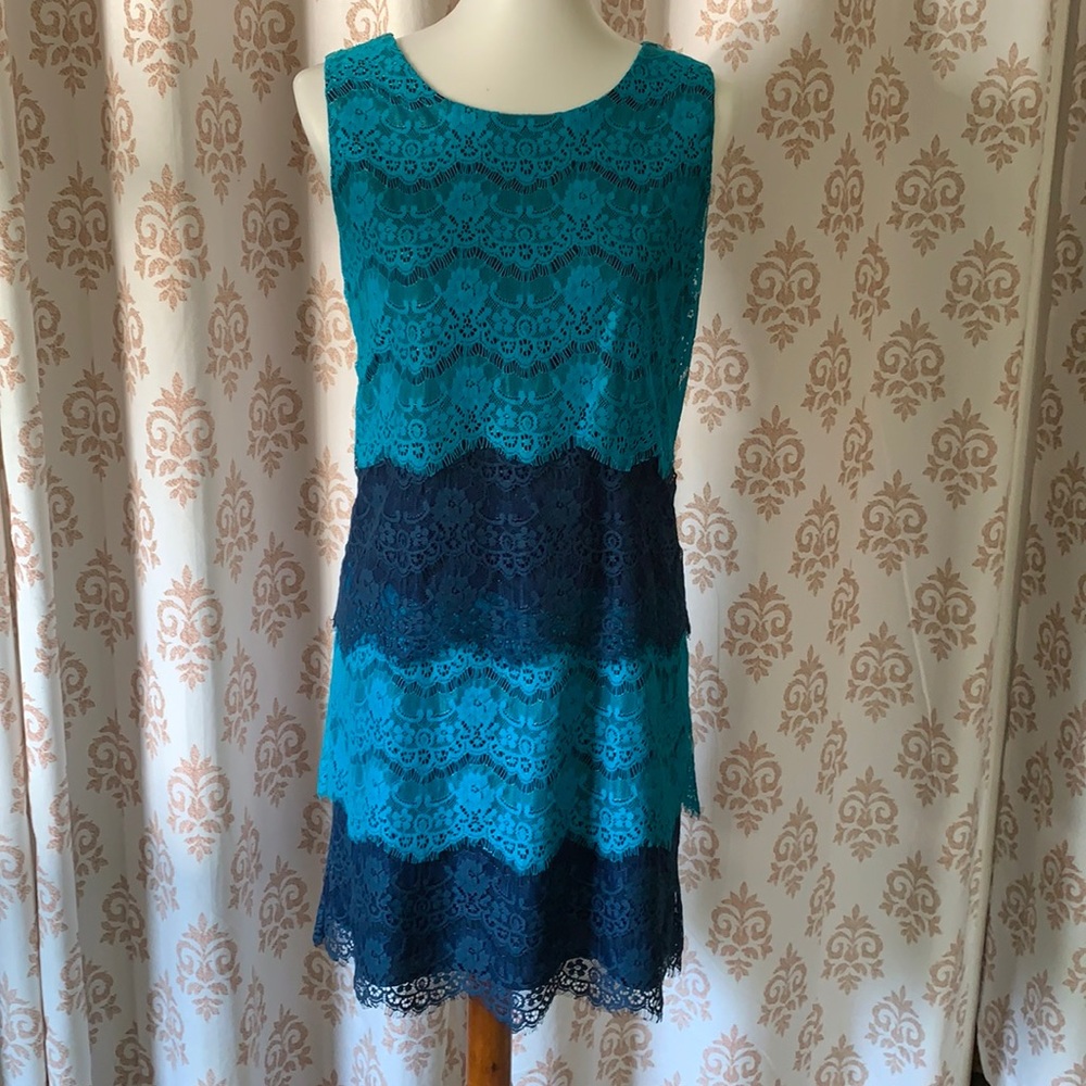 Jessica Simpson lacey sheath dress 10